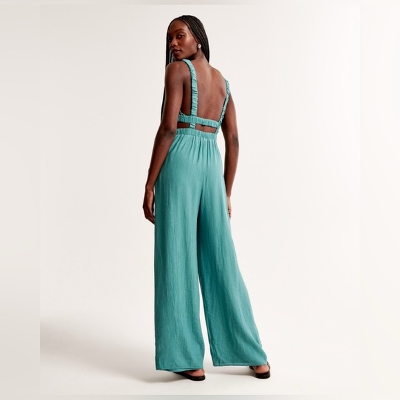 NEW Abercrombie and fitch scrunchie strap jumpsuit size XXS - Picture 2 of 7